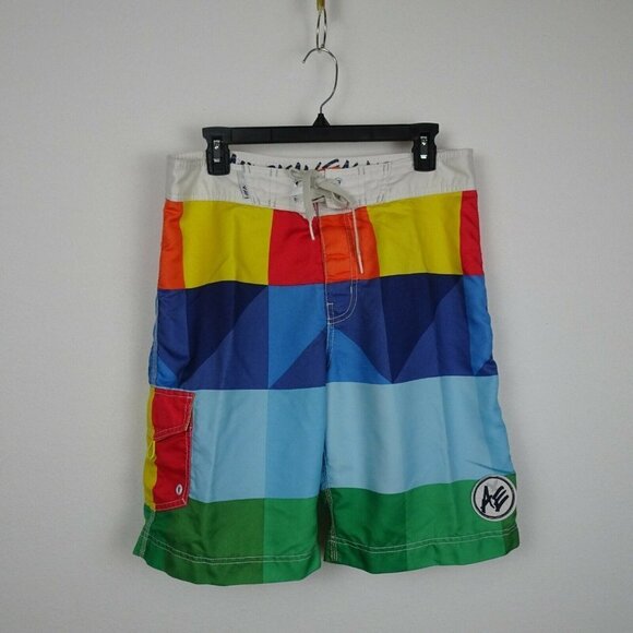 American Eagle Outfitters Men's Board Swim Surf Shorts Trunks Beach Colorful M - Picture 4 of 12